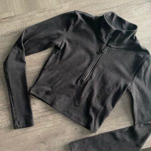 Sunday best 1/4 zip cropped long sleeve